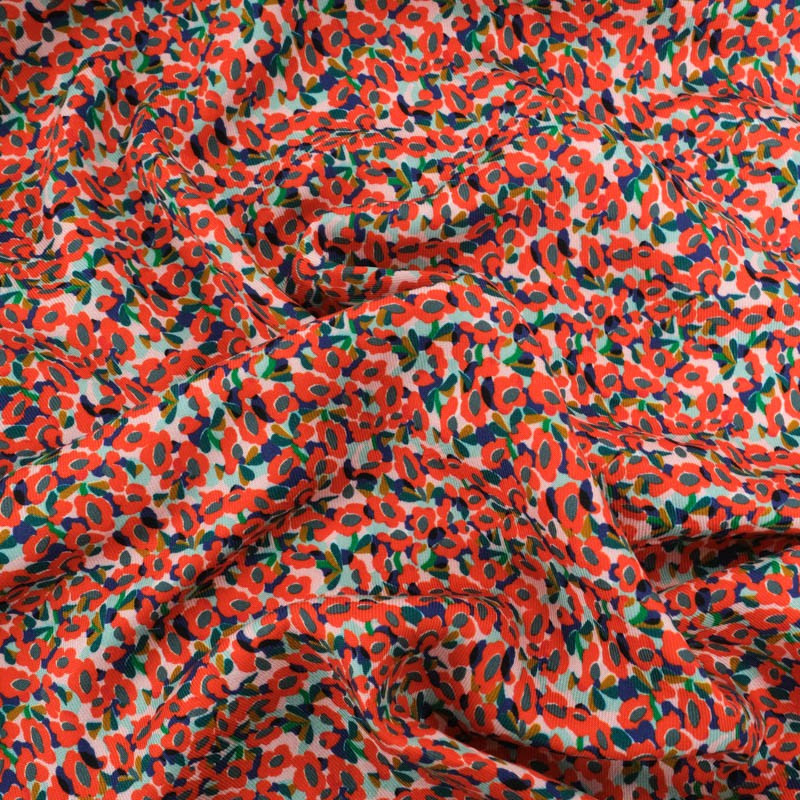 Twill Viscose Flowy Cerise - Maison Klem